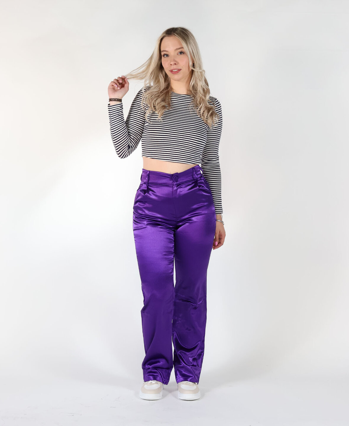 Sanne Satin Pants Violet 