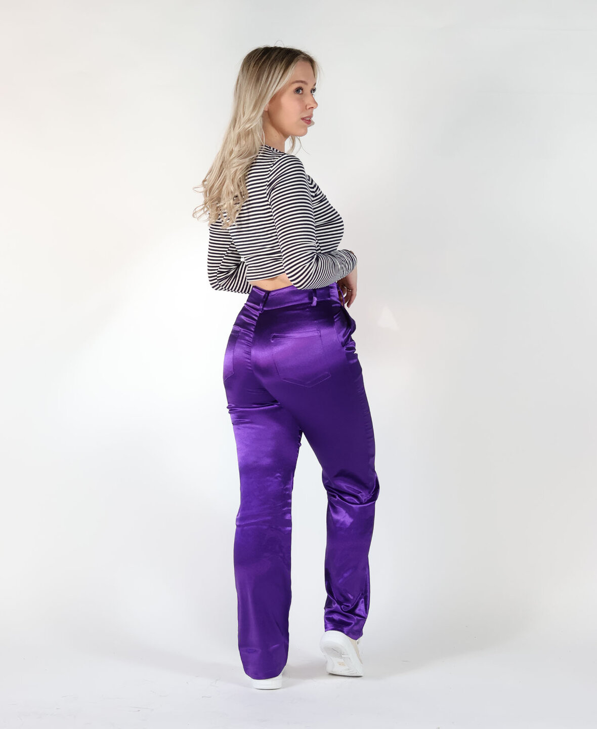 Sanne Satin Pants Violet 