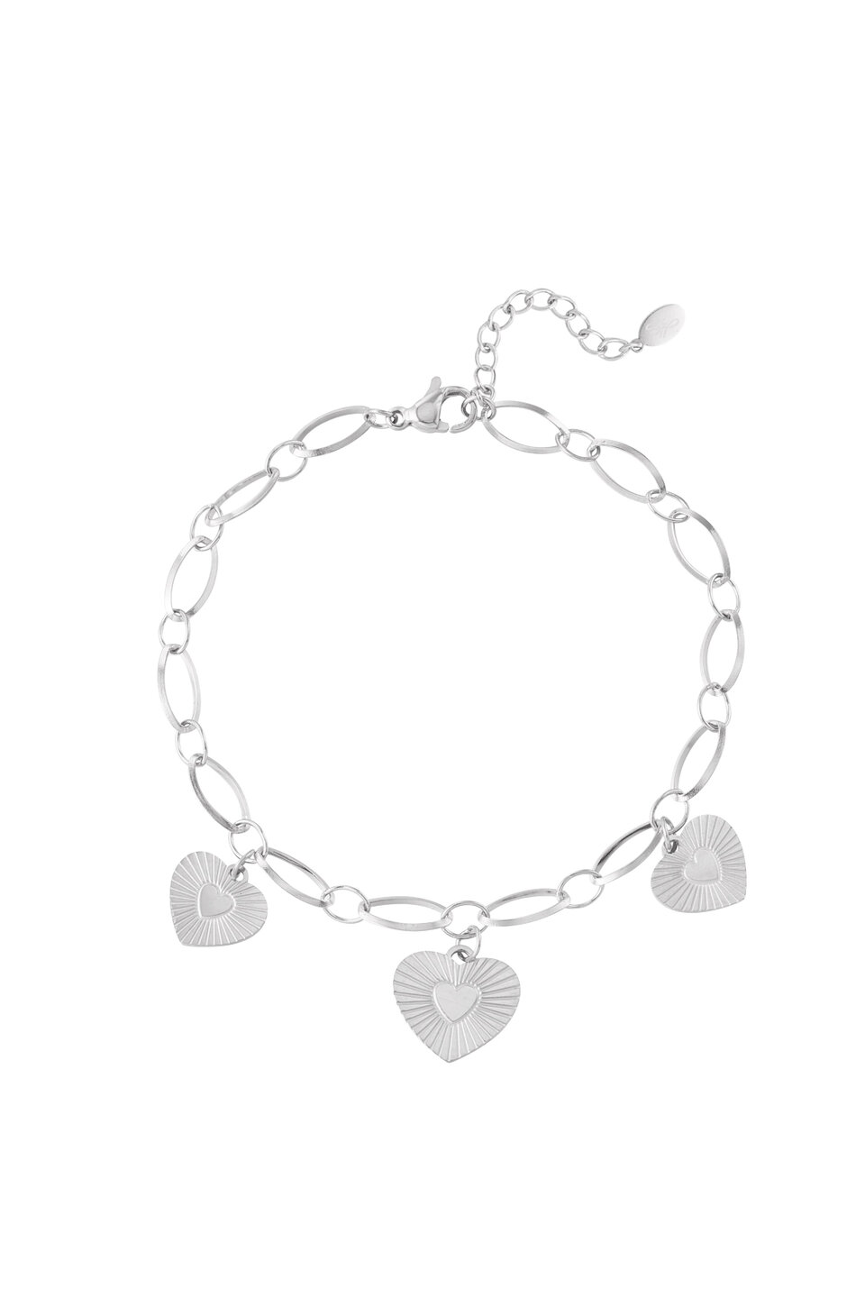 Triple Love Coins Bracelet Silver