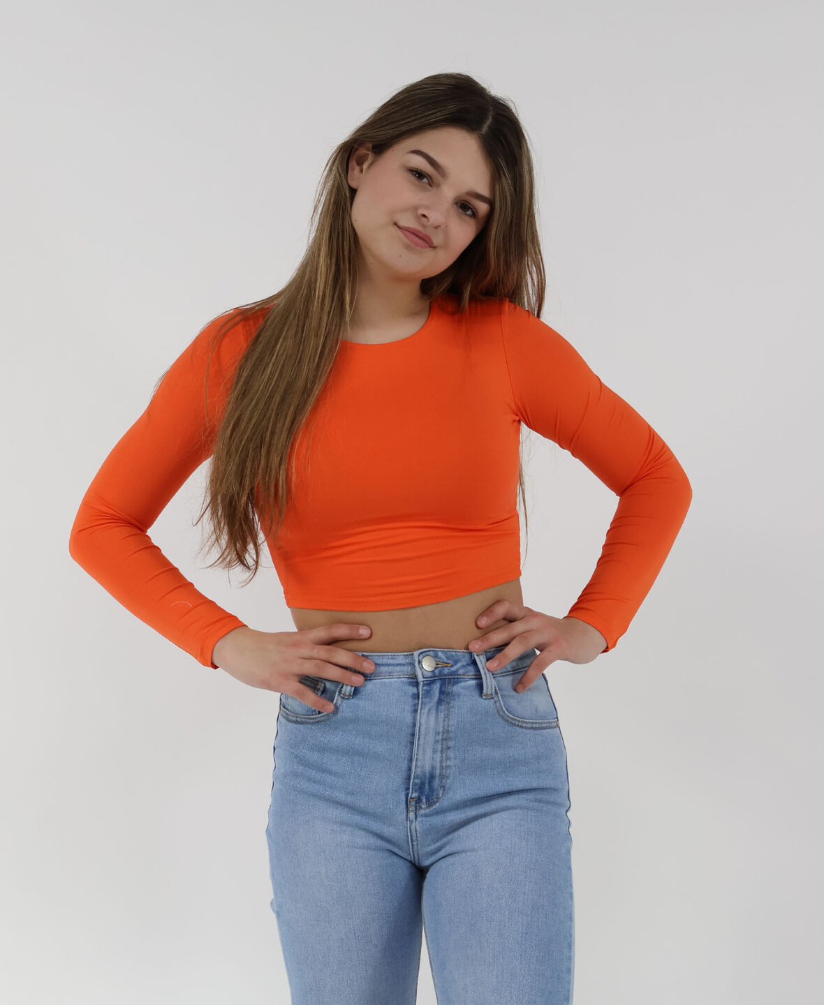 Leela Top Orange