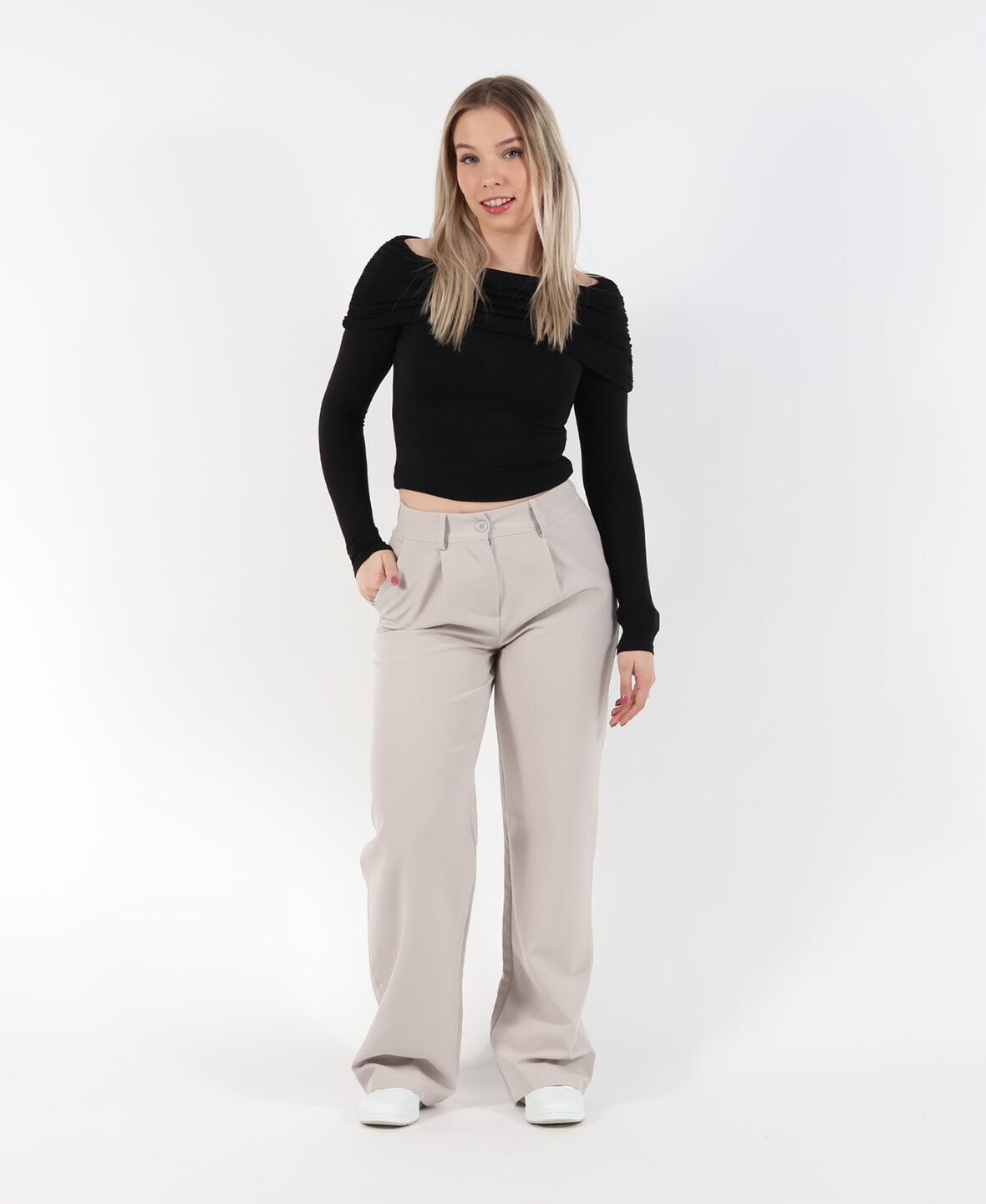 Sanne Stretch Trousers Beige