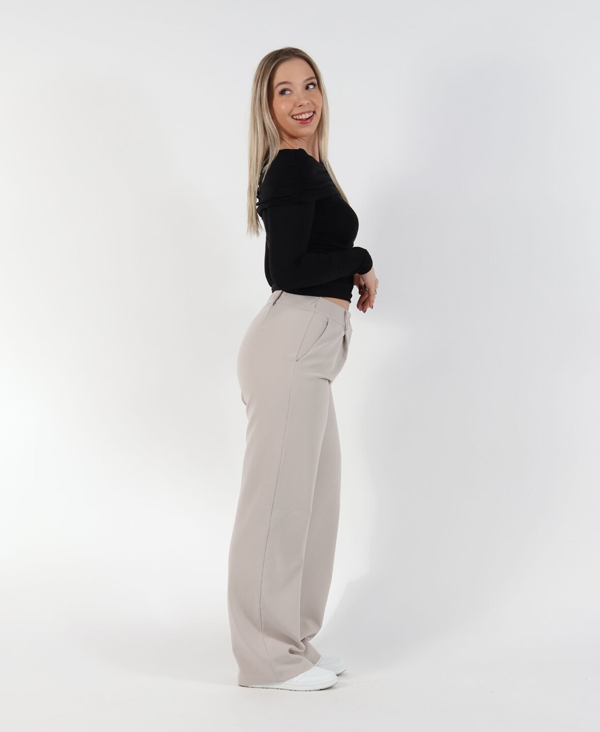 Sanne Stretch Trousers Beige