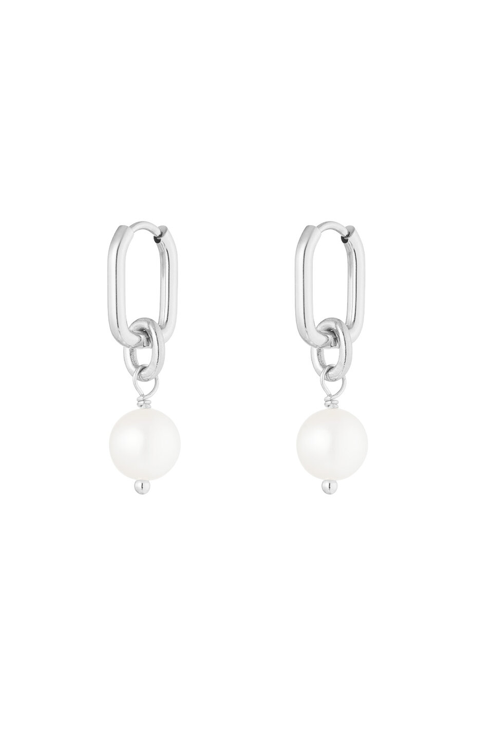 Earrings with pearl Silver