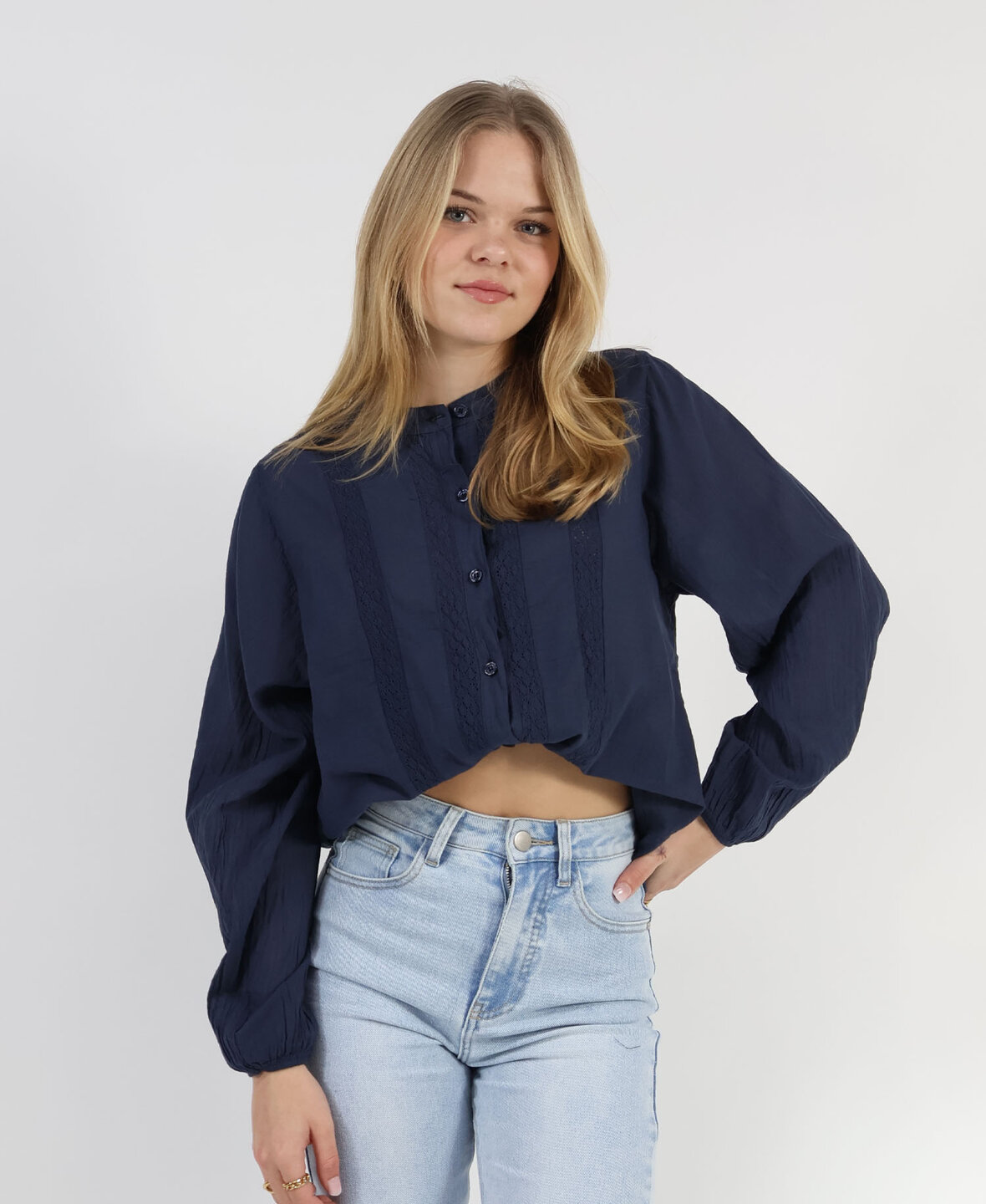 Liv Blouse Navy Blue