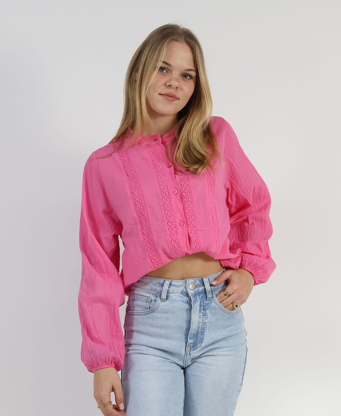 Liv Blouse Hot Pink