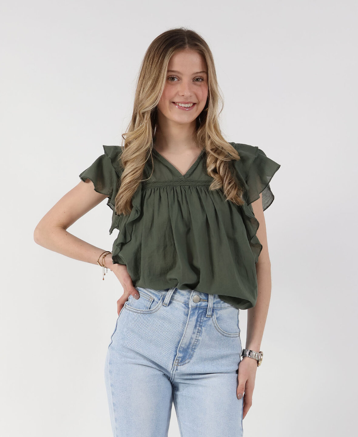 Belle Blouse Khaki