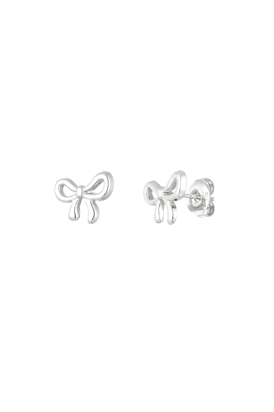 Earring Stud Bow Silver