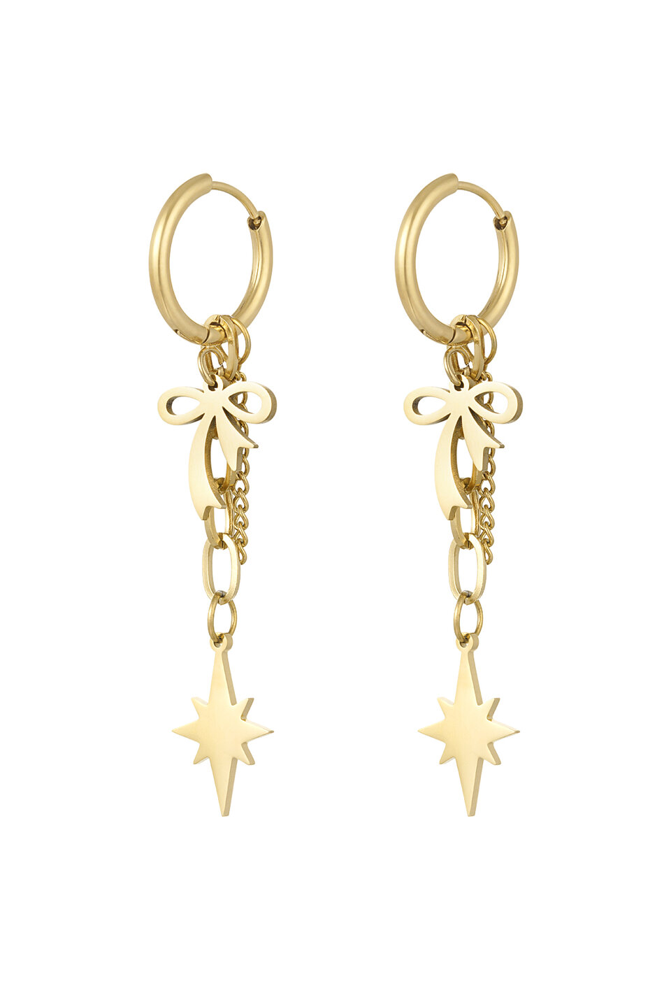 Earrings sparkel bow gold