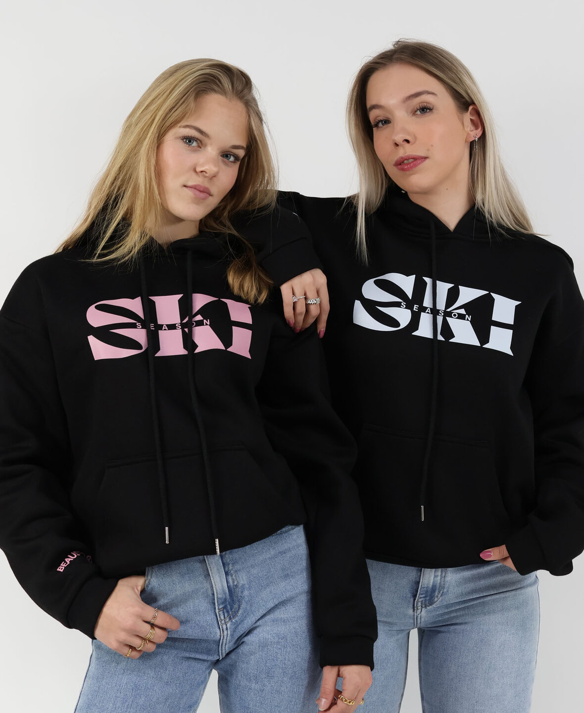 Ski Hoodie Black/Lightblue