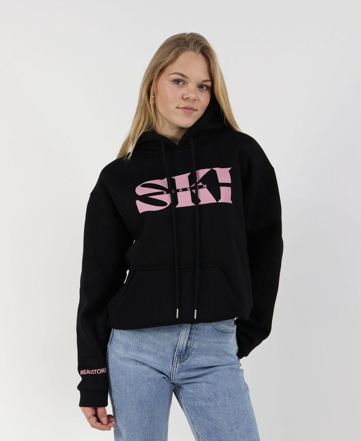 Ski Hoodie Black/Lightpink