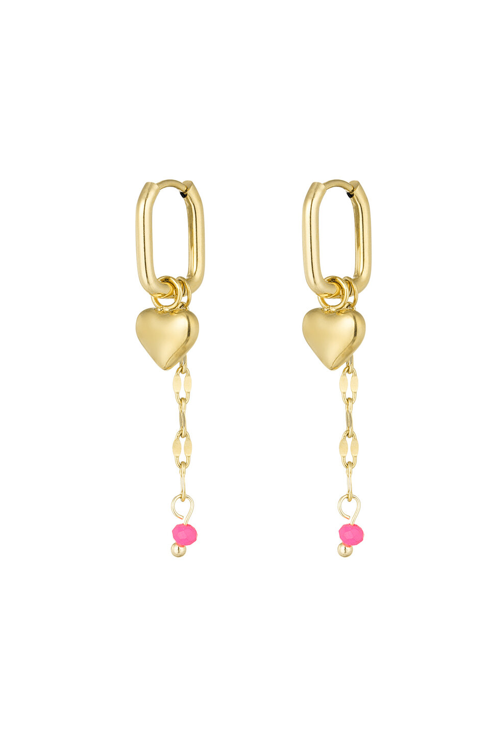 Earring Forever love pink/gold