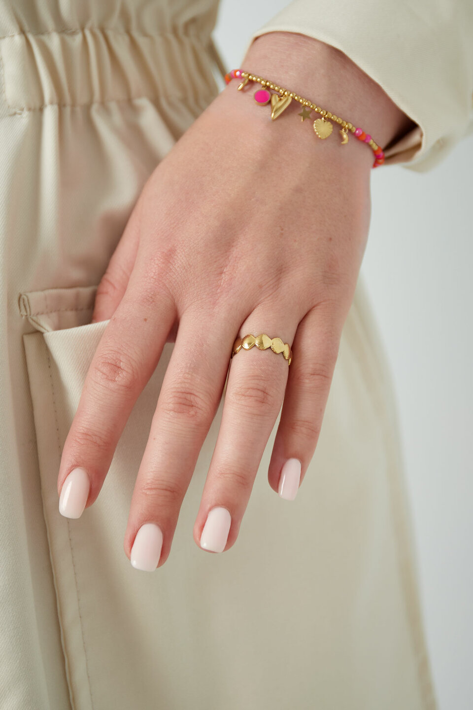 Ring twisted shell Gold