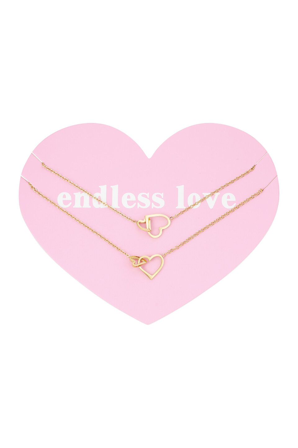 Friendship Necklace Heart Gold