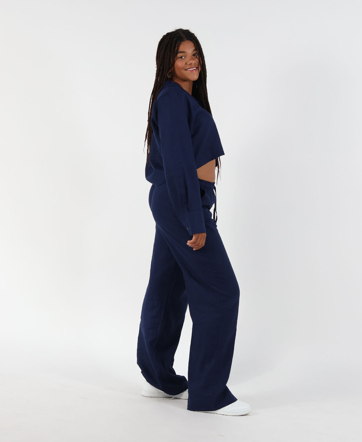 Linnen Pants Navy Blue (REGULAR)