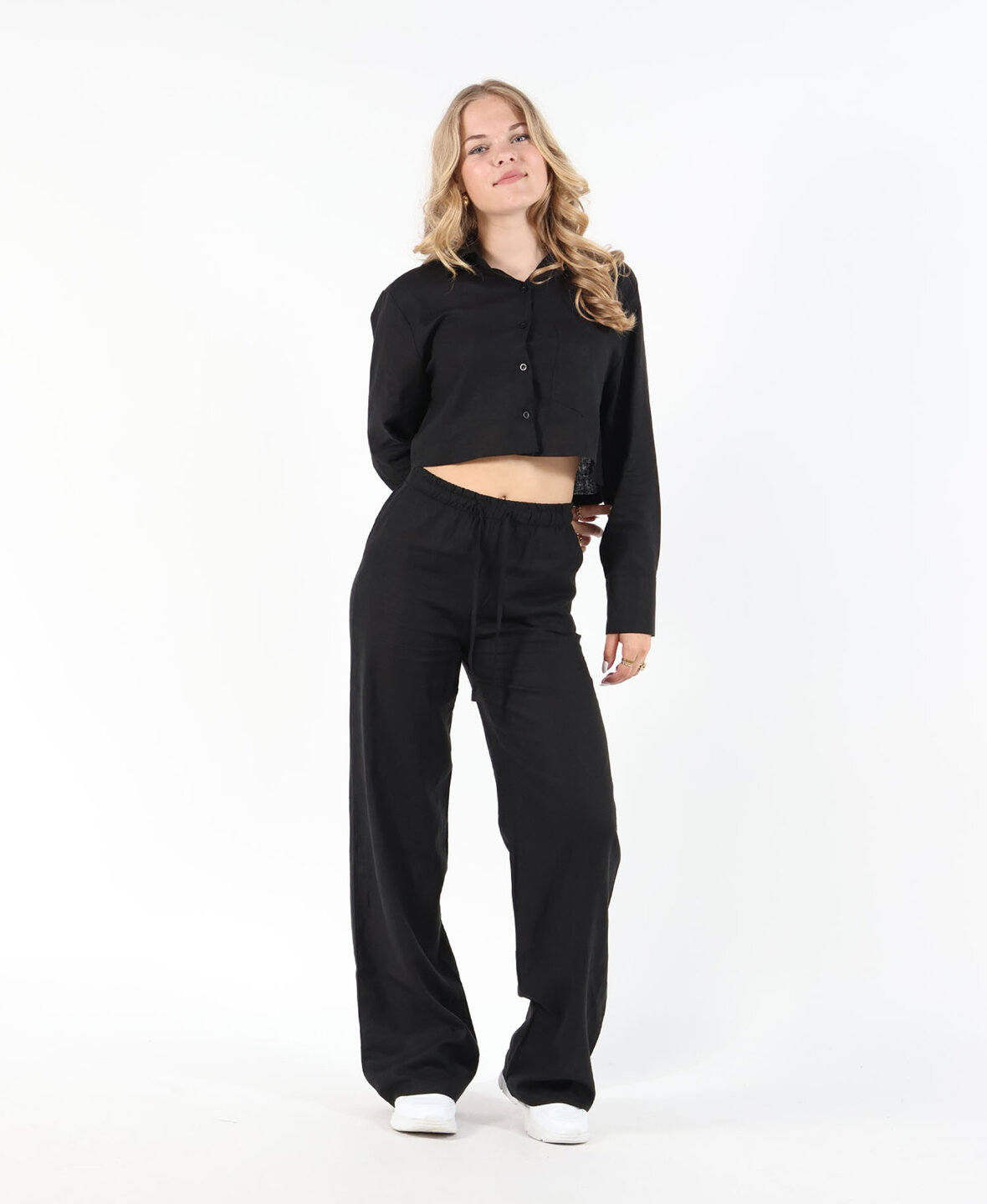 Linnen Pants Black (REGULAR)