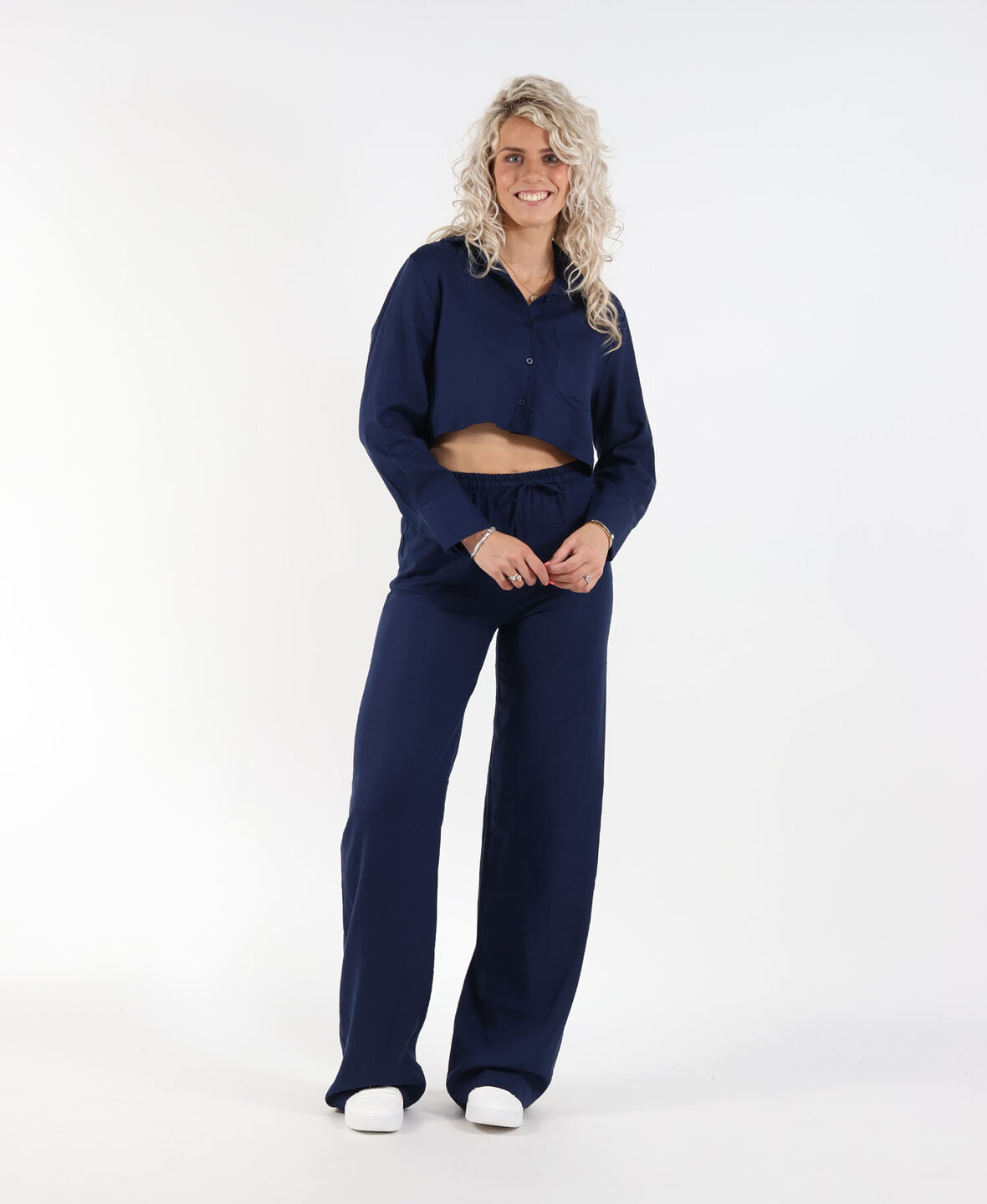 Linnen Pants Navy Blue (TALL)