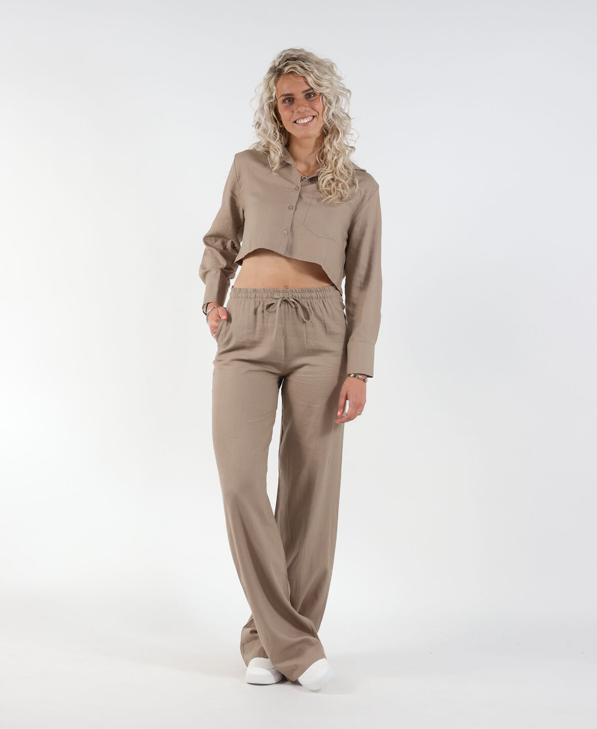 Linnen Pants Taupe (TALL)