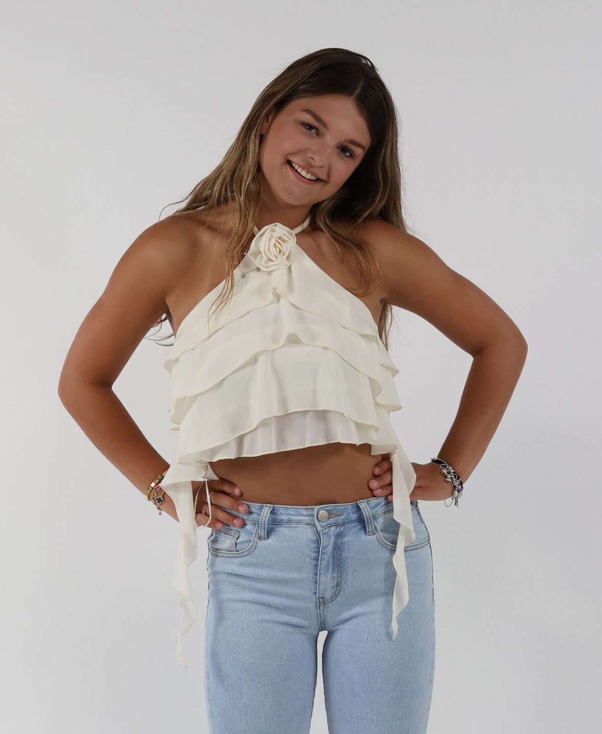 Flowy Rose Top Creme