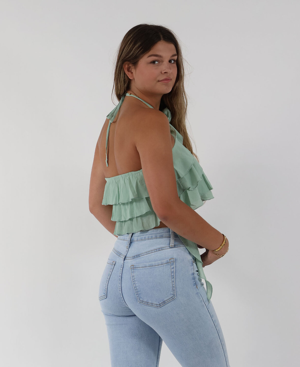 Flowy Rose Top Mint