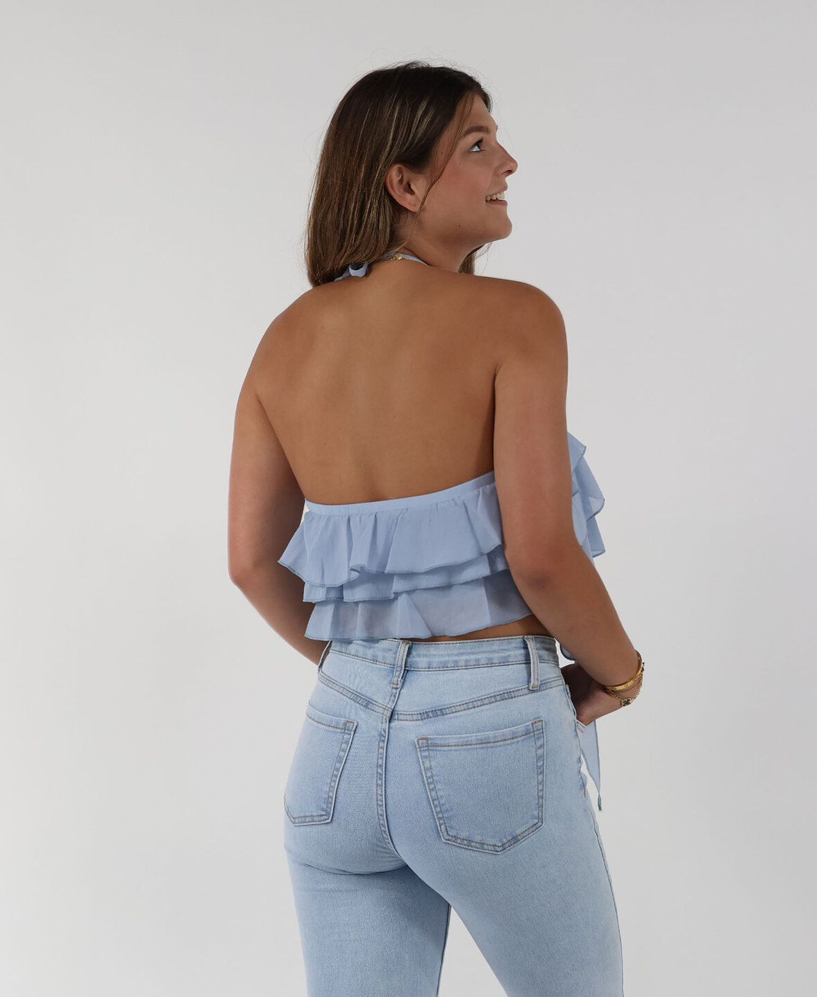 Flowy Rose Top Babyblue