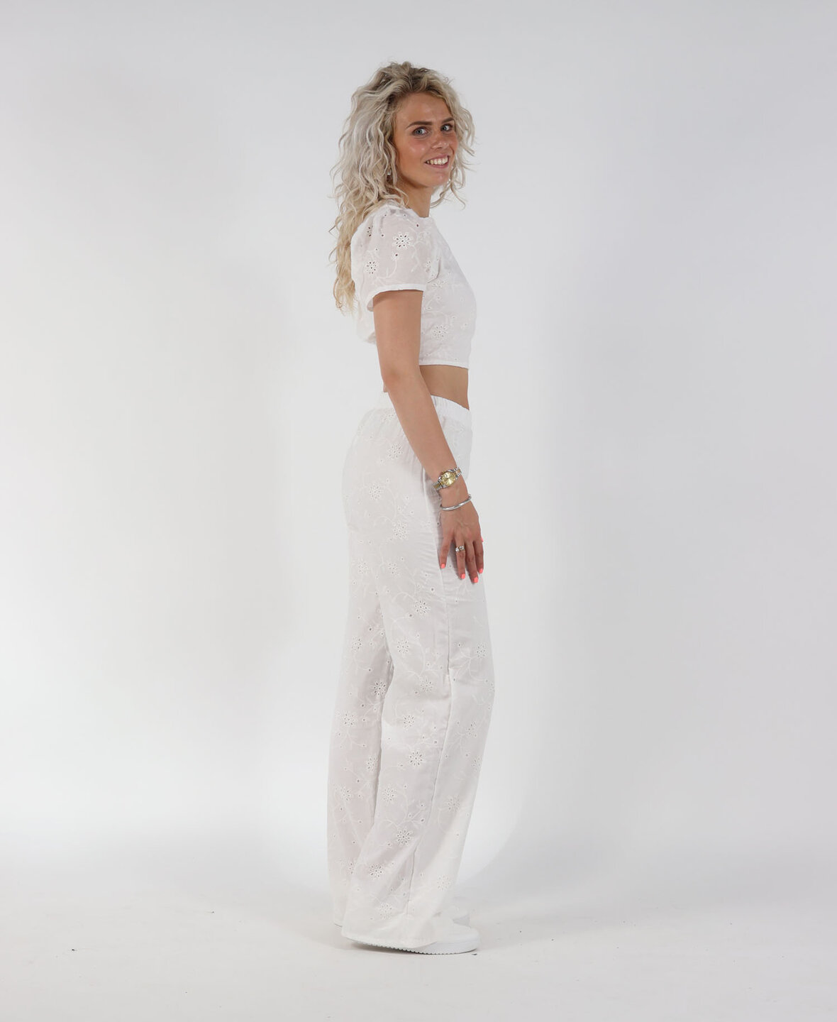 Broderie Pants White (TALL)