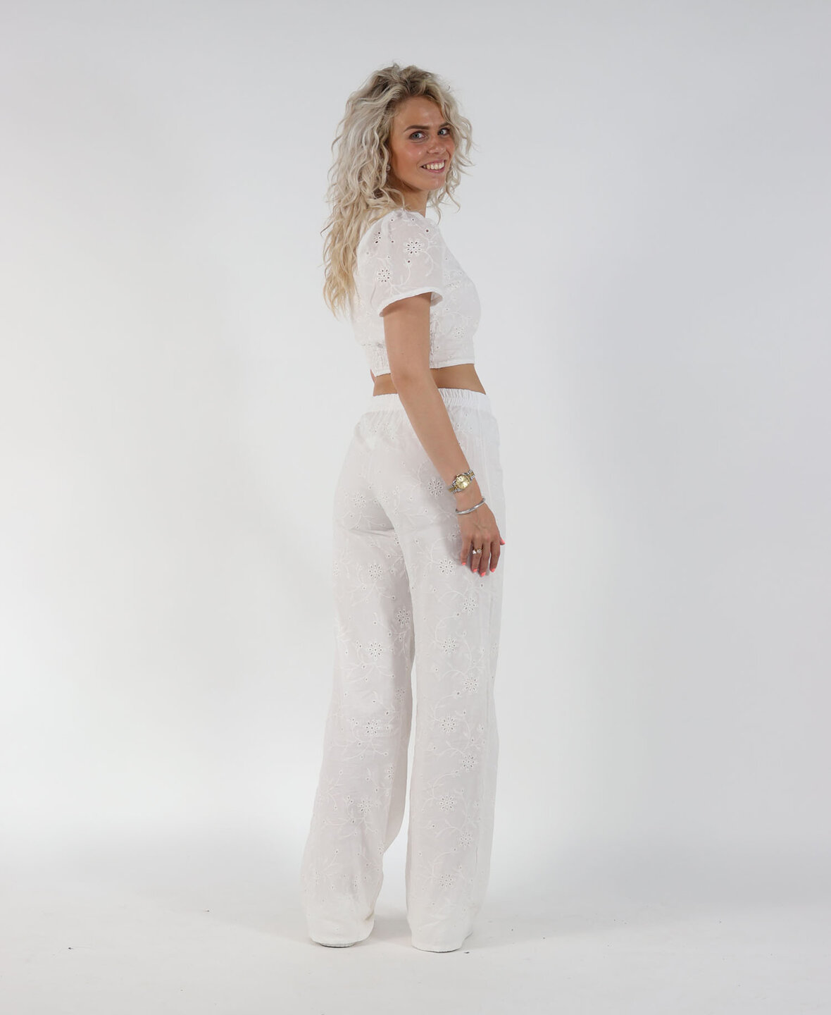 Broderie Pants White (TALL)