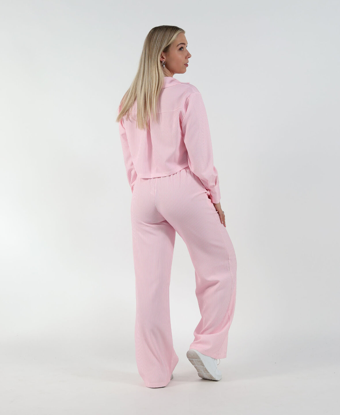 Striped Wide Leg Pants Pink (REGULAR)