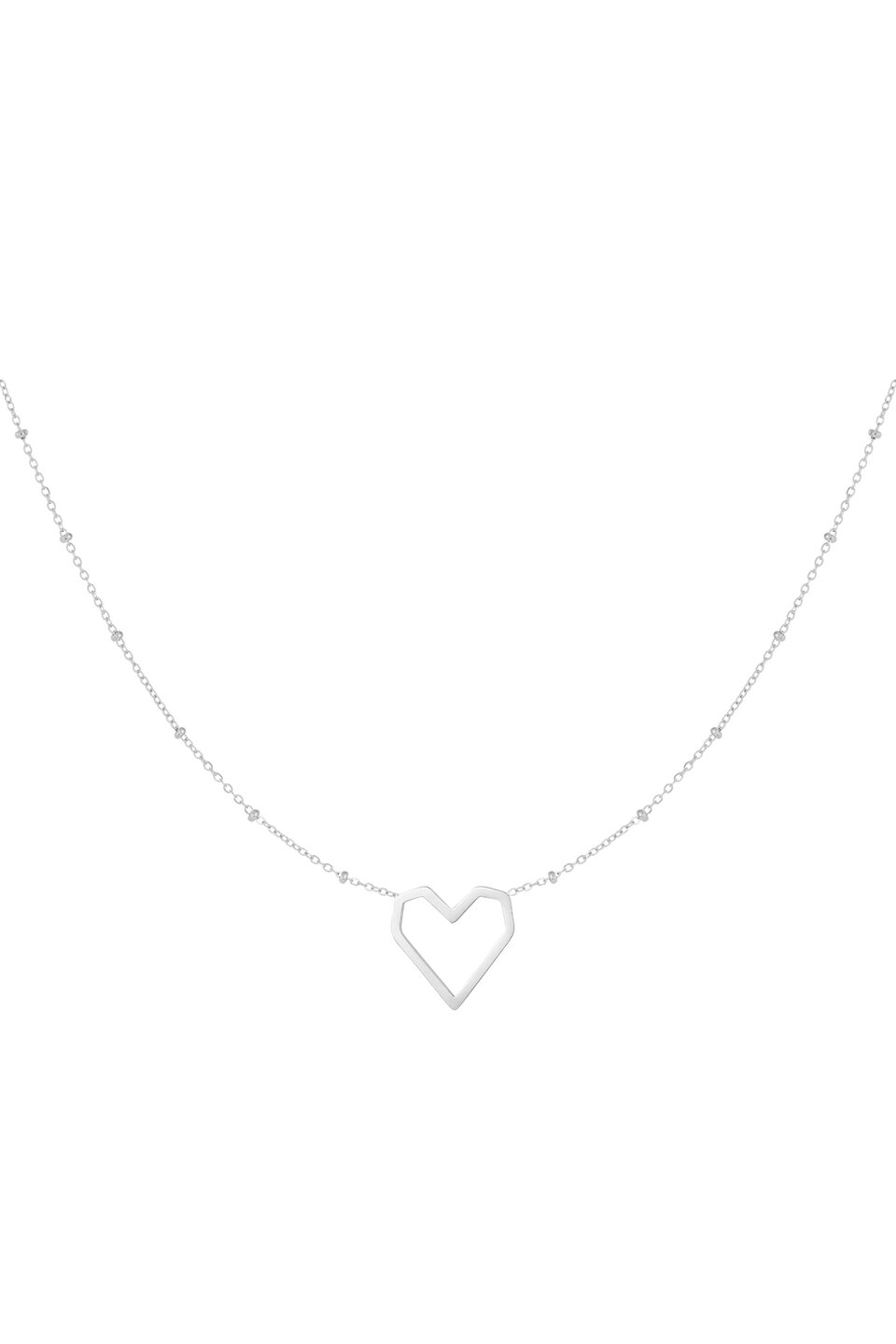 Necklace Big Heart Silver