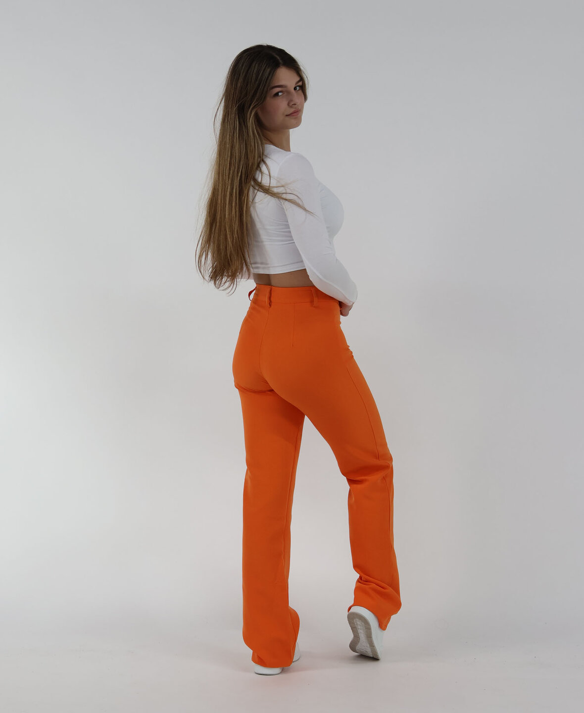 Sanne Stripe Pants Orange  (TALL)