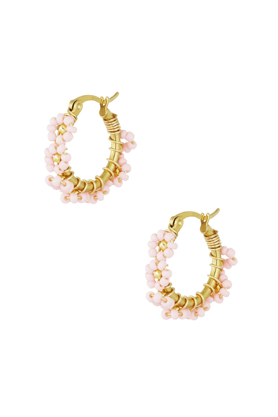 Earrings Flower rose Gold