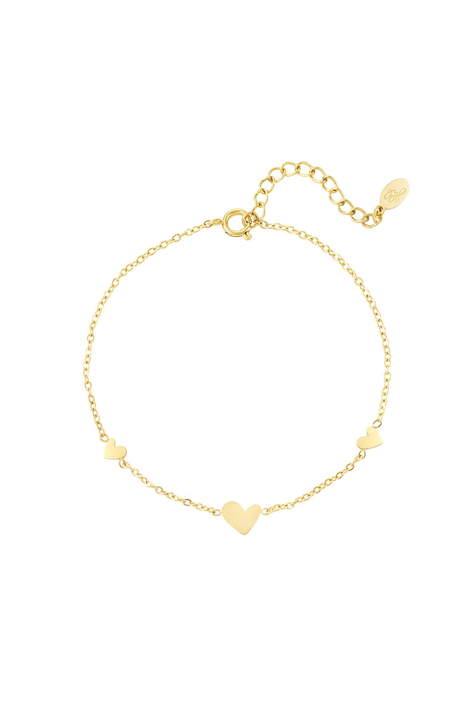 Bracelet three hearts Gold