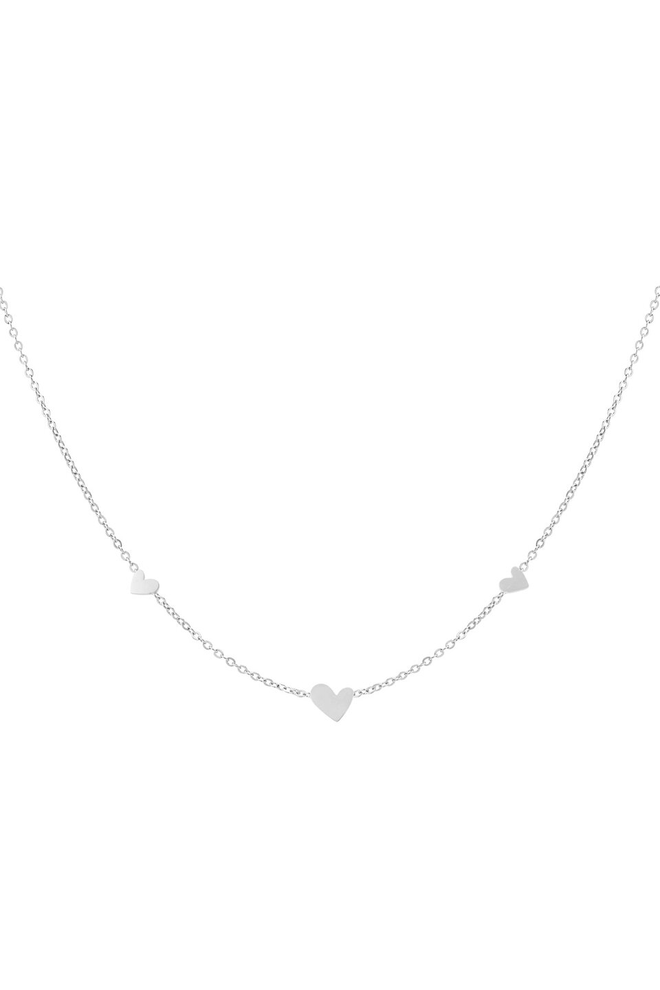 Necklace three Heart Silver