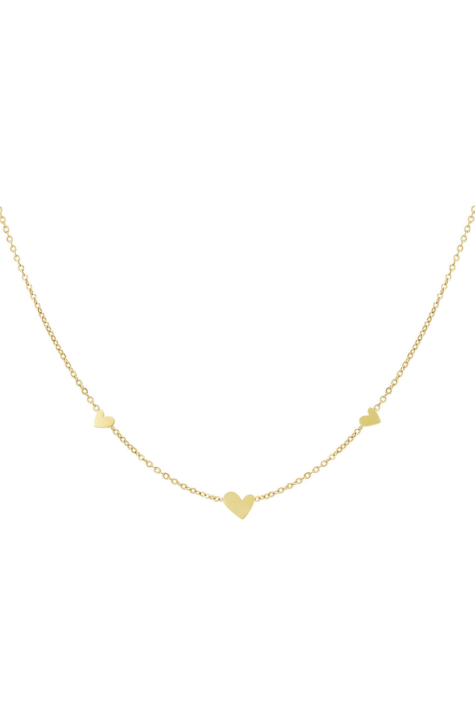 Necklace three Heart gold