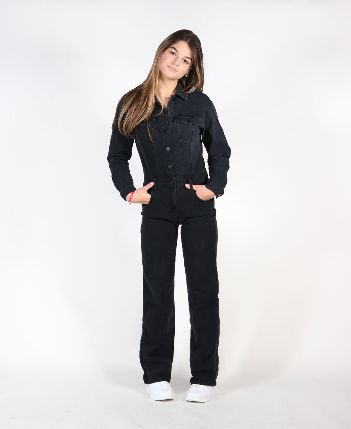 Denim Stretch Jumpsuit Black