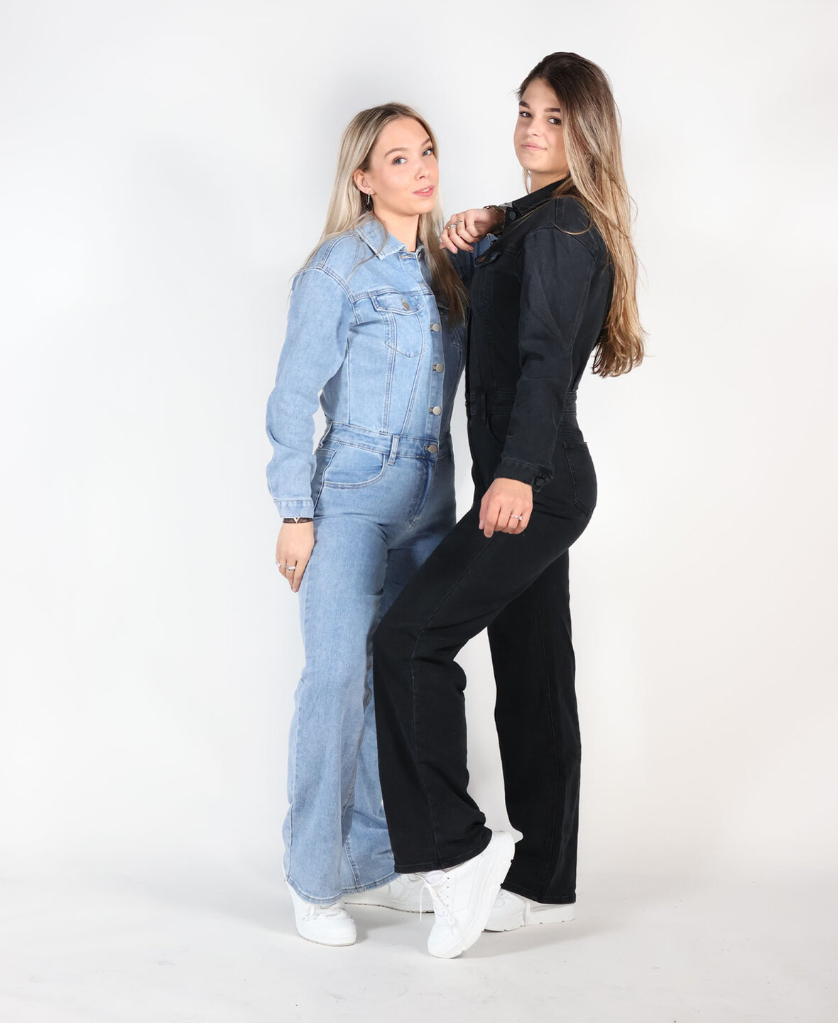 Denim Stretch Jumpsuit Black