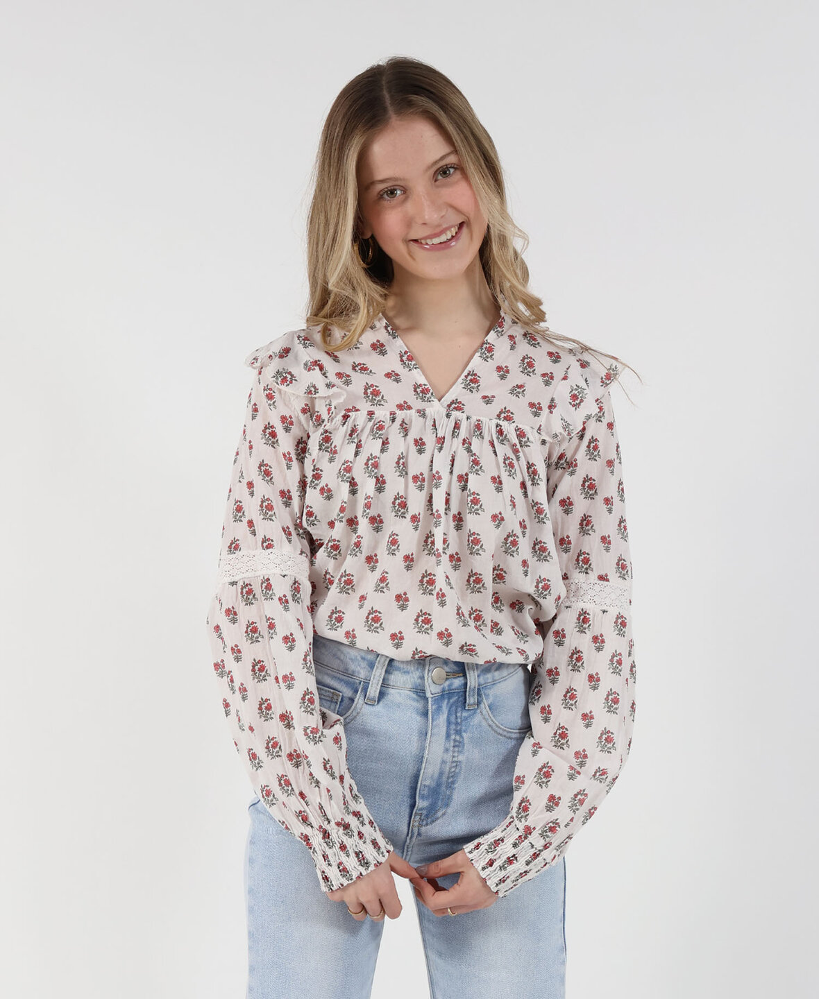 Eliva Floral Blouse Pink