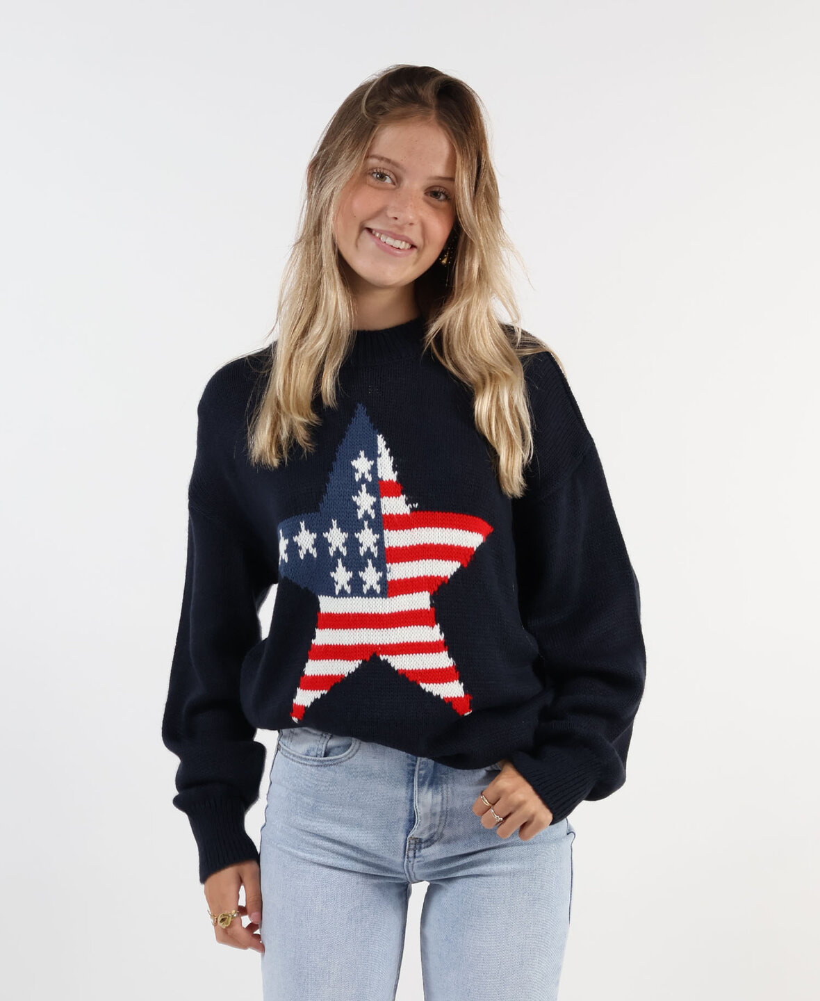 USA Star Sweat Navy Blue