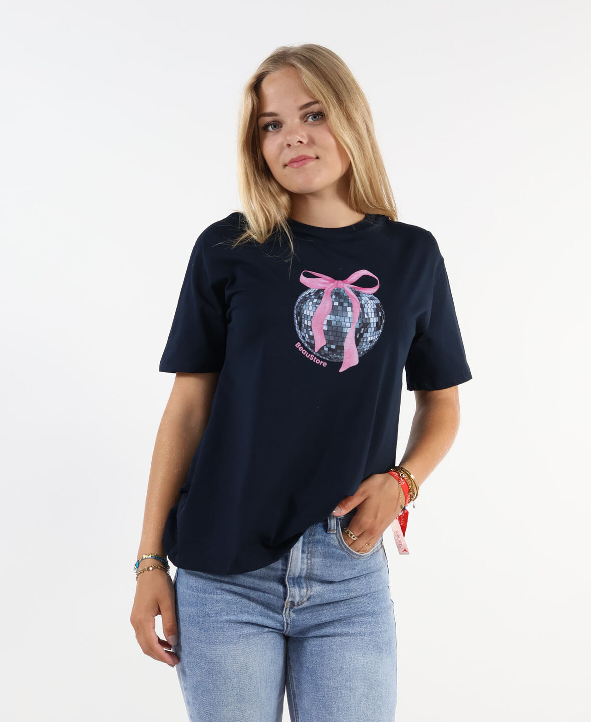 Bow t-shirt Navy Blue