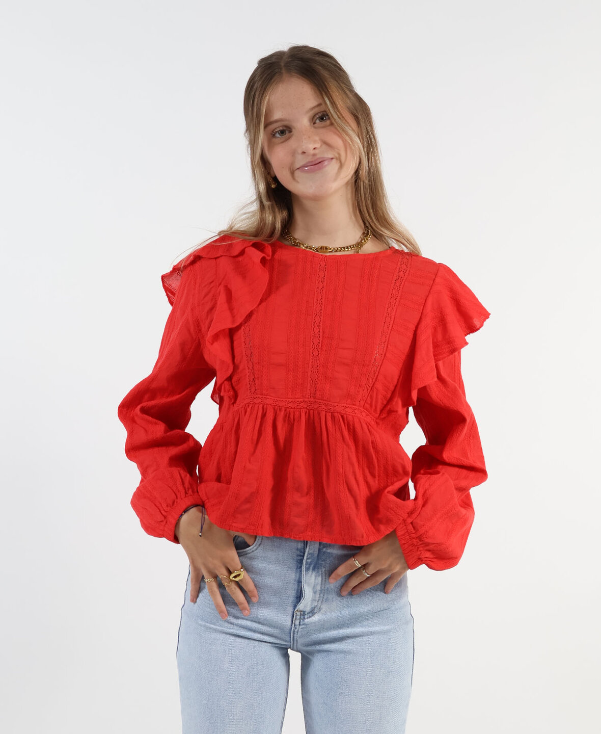 Monaco Blouse Red