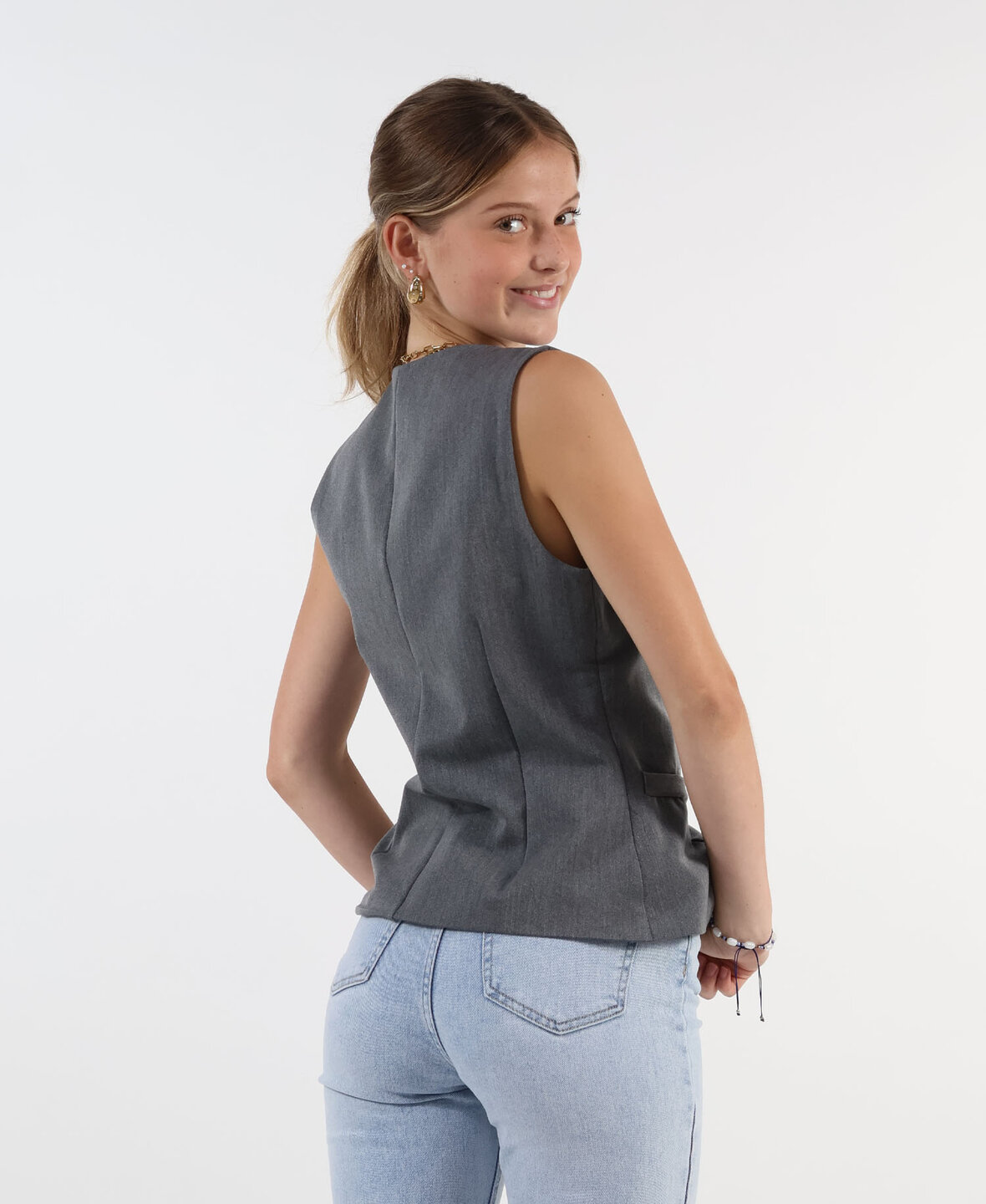 Sanne Gilet Dark Grey