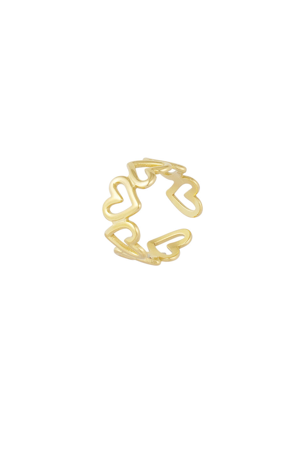 Ring Twisted Hearts Gold