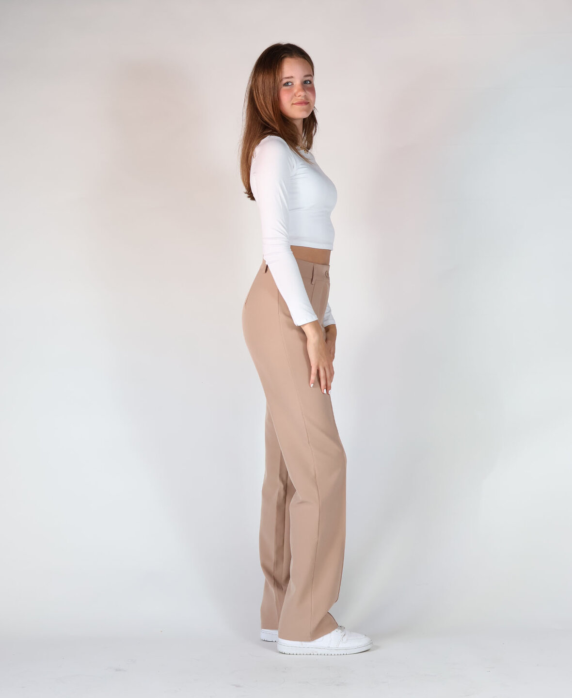 Sanne Stripe Pants Nude  (TALL)