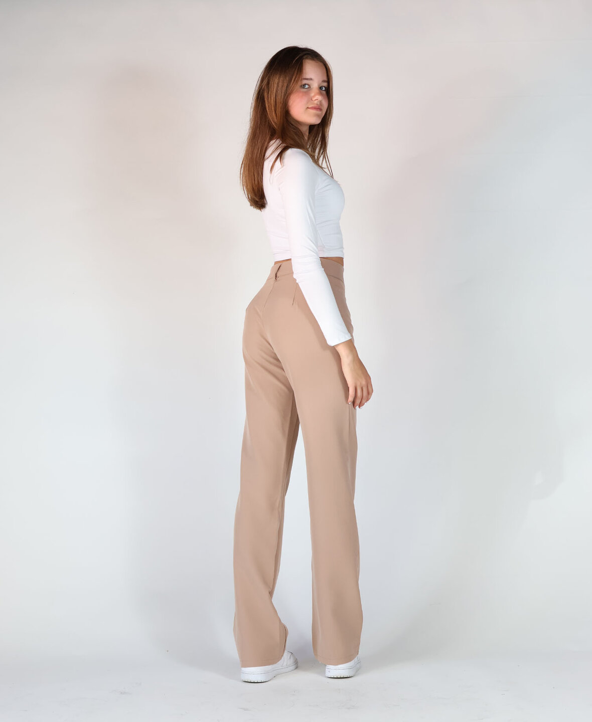 Sanne Stripe Pants Nude  (TALL)