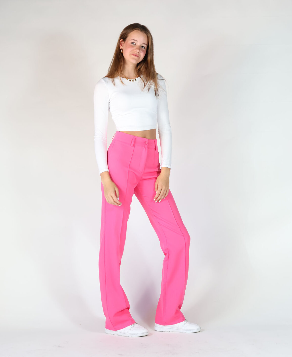 Sanne Stripe Pants Hotpink  (TALL)