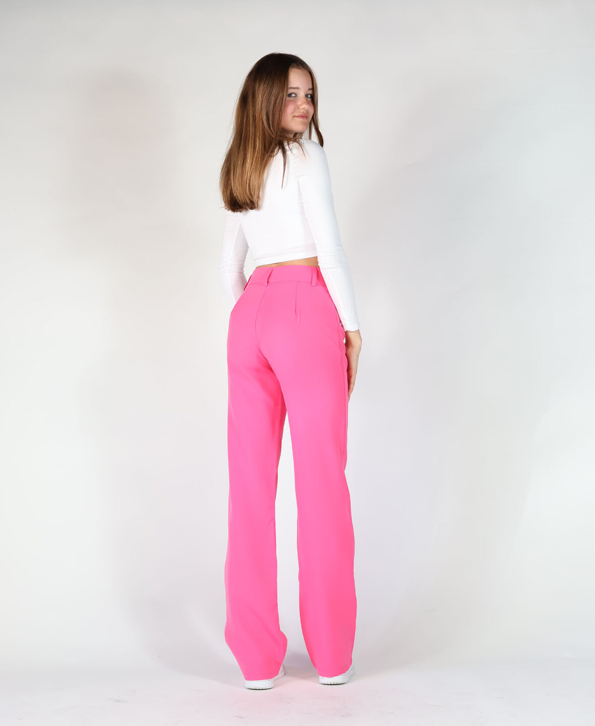 Sanne Stripe Pants Hotpink  (TALL)