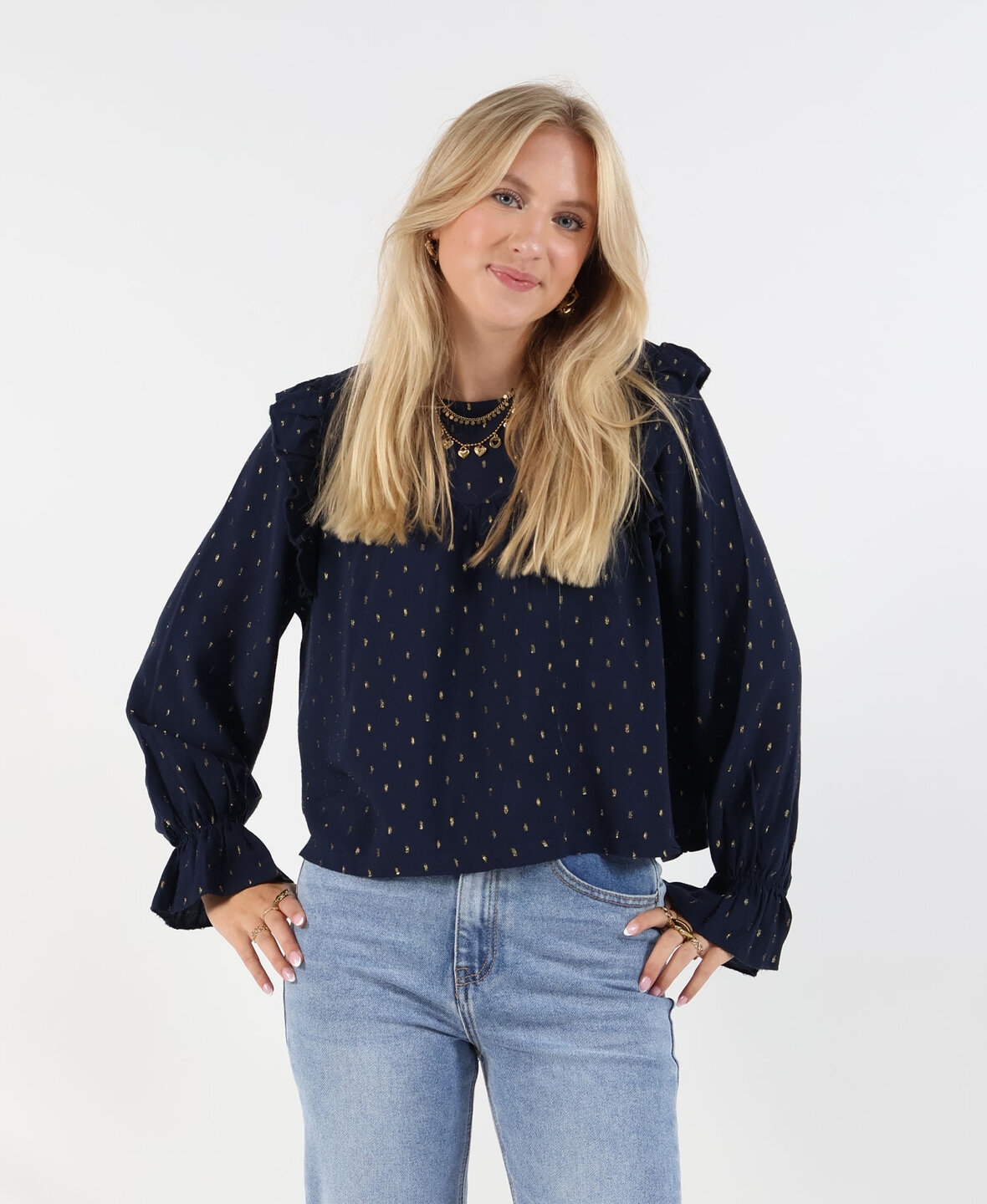 Festive Blouse Navy Blue