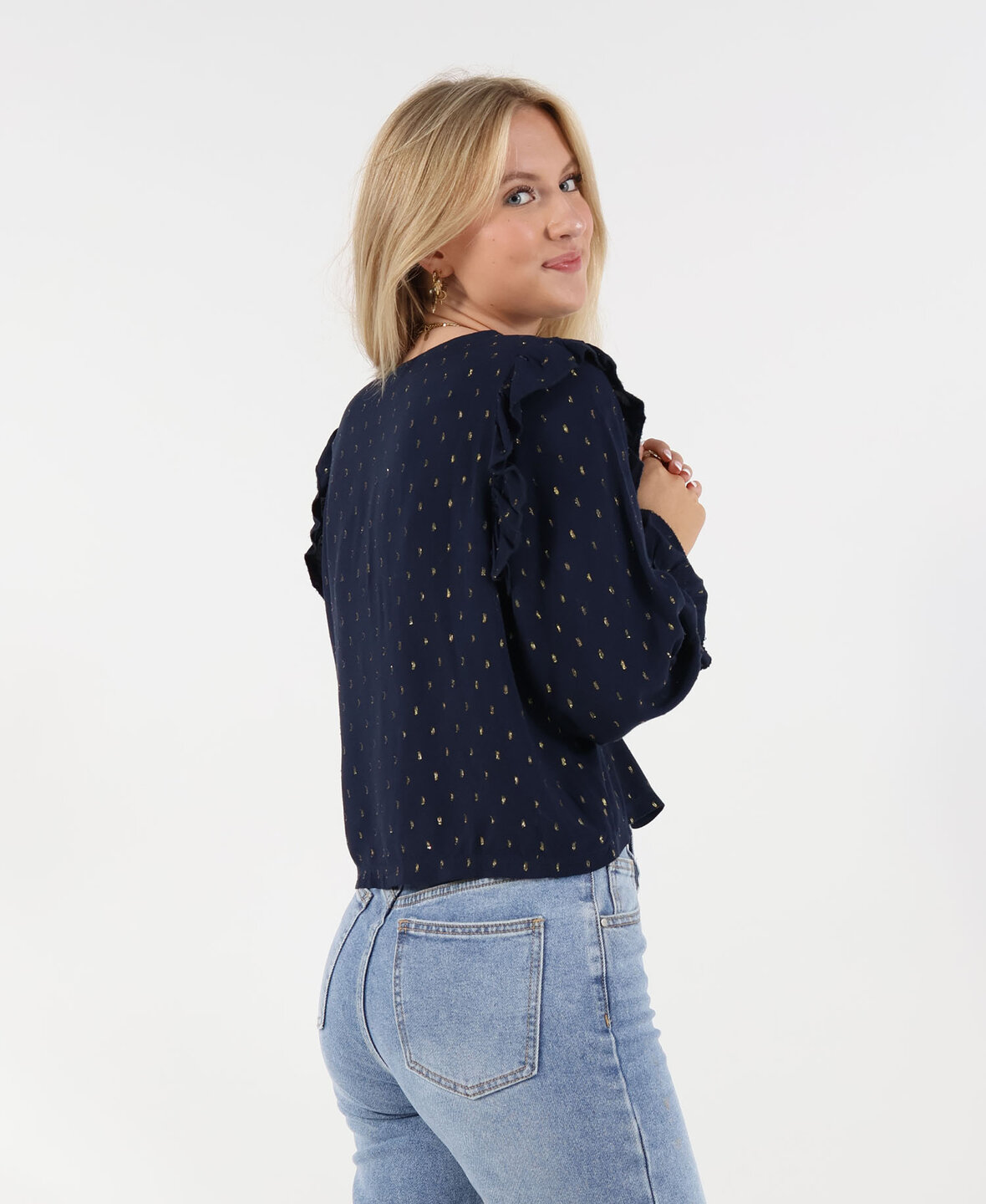 Festive Blouse Navy Blue