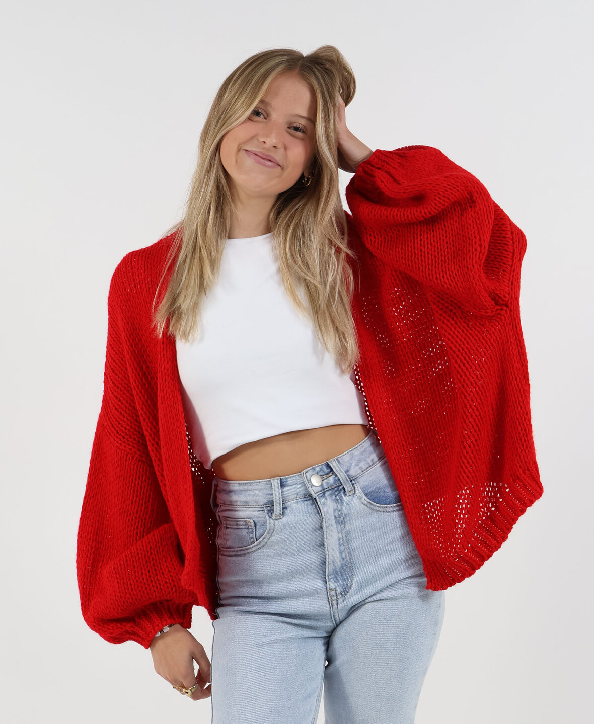 Comfy Cardigan Red