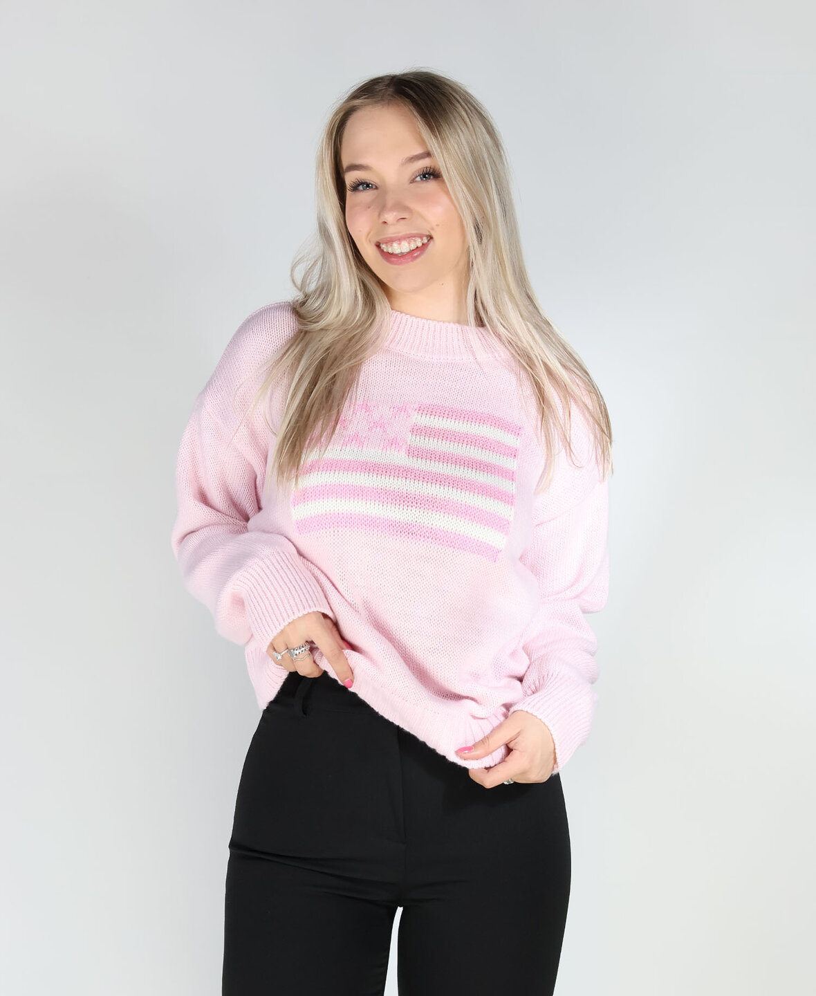 USA Lurex Sweat Pink