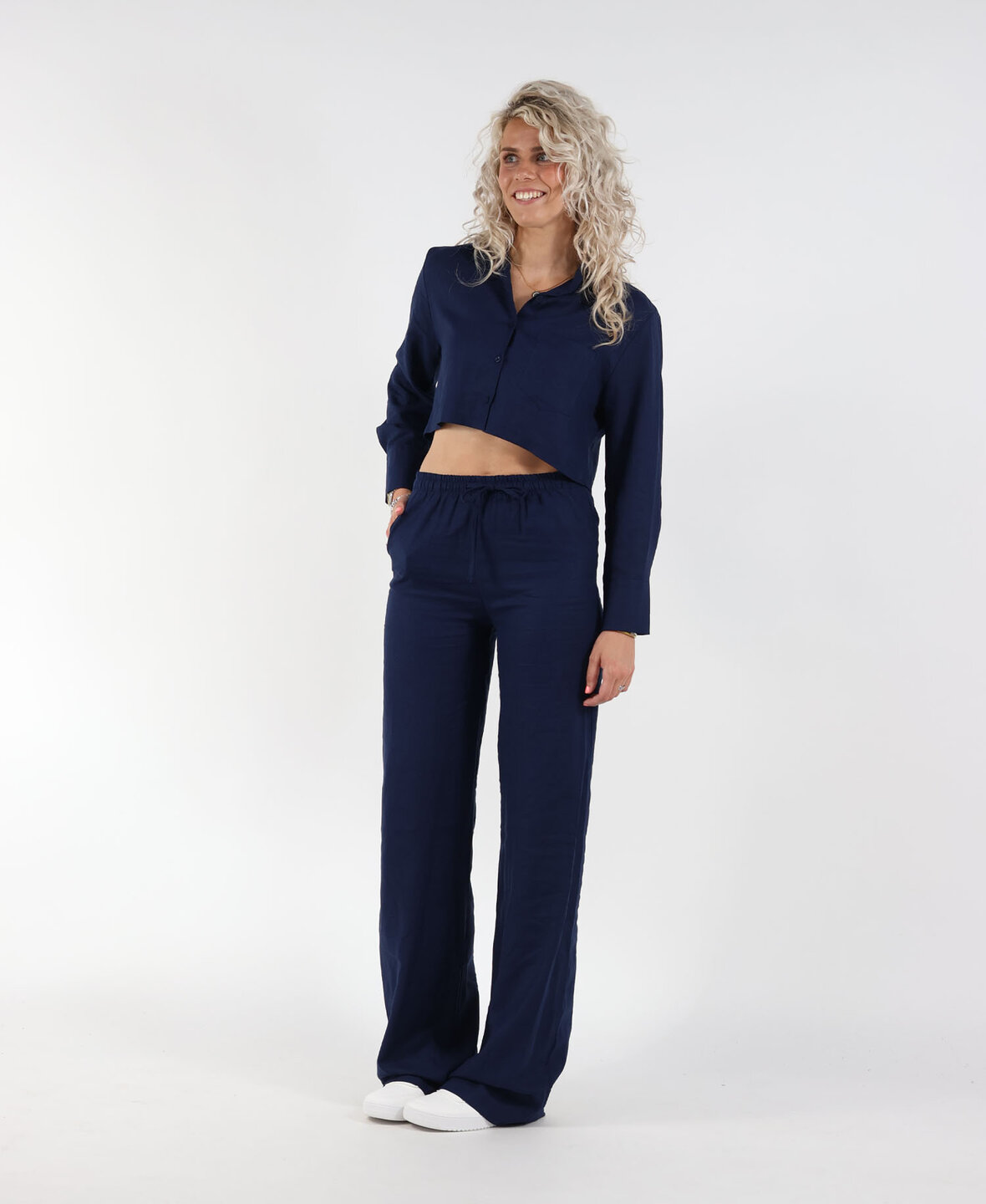 Linnen Pants Navy Blue (TALL)